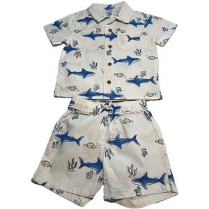 Carter's shark 3 piece outfit 12M